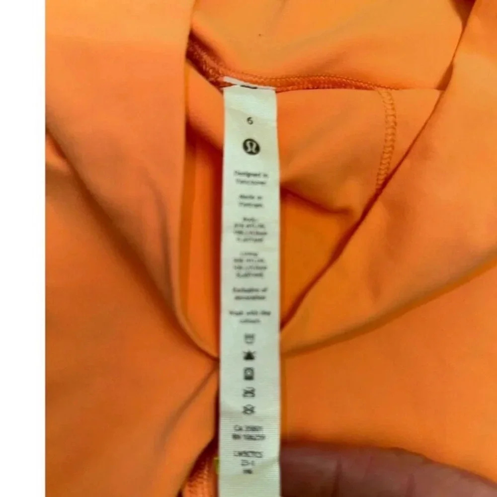 - Lululemon Align High Rise Pant 25” Orange Soda Size 6 Double Lined, NW… - Picture 11 of 14